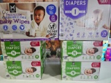 Diapers Lot - Newborn - Size 1 - Baby Wipes