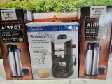 Capresso Steam Pro & 2x Commercial Airpot S.S