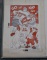 Pittsburgh Steelers and Penquins - Newspaper's Precopy Drawing by Wienstein- 4/19/70