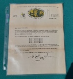 Pittsburgh Steelers 1961 - Season ticket holder Prices letter