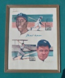 Hank Aaron and Babe Ruth - Signed by Hank and Artist