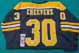 Jerry Cheeers - Boston Bruins - Signed Jersey - COA by JSA - HOF 85