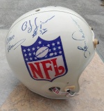 NFL Helmet Signed by Jerry Rice, Franco Harris, OJ Simpson, Len Dawson, Jack Ham, Don Maynard and He