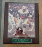 Joe Namath - Hall of Fame - Signed Photo and Plaque -15 x 18 - needs touchup