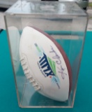 Ken Clarke - Super Bowl 43 - Autographed Football with holder - Philadelphia Eagles