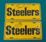 Dwayne Woodruff and Kimo V Oelhoffen - Signed License Plates