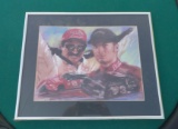 Dale Ernhardt, Sr. and Jr. - Signed Piece - Needs new glass