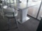 Extention Counter Height Table with Butterfly Leaf - 32 x 48 x 63 in w White and Grey Swivel Barstoo