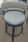 Outdoor Wicker Grey/Black metal Counter stools