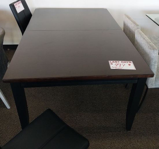 Black and Cherry Butterfly leafed Wood Table - 44 x 66 in