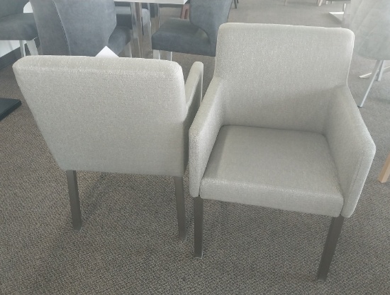 Trica Arm Club chair with Stainless Steel legs