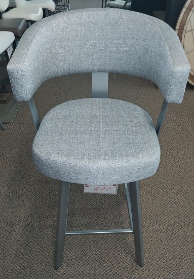 Swivel Barstool in Grey on grey