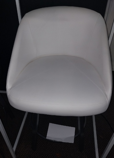 Amisco Counter Swivel Chair in White and grey