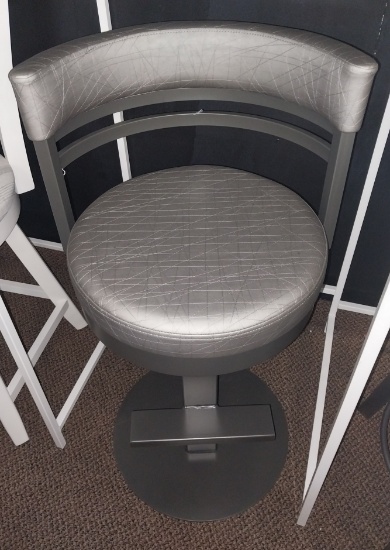 Amisco Counter Swivel Chair in Grey on Grey