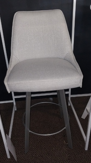 Trica Counter Swivel Chair in White and grey