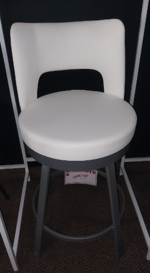 Amisco Counter Swivel Chair in White and Grey
