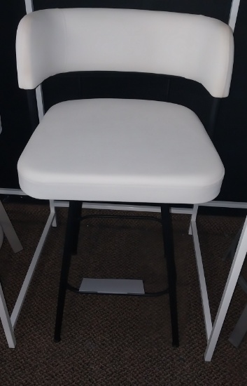 Amisco Counter Swivel Chair in White and Black