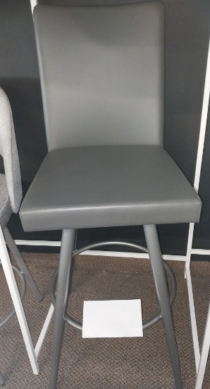 Amisco Counter Swivel Chair in Grey on Grey