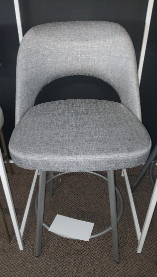 Amisco Counter Swivel Chair in Grey on Grey