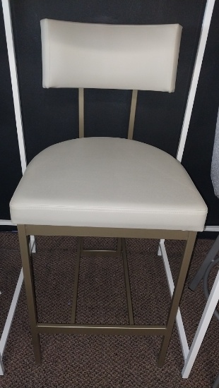 Barstool in Two Tone  and metal legs