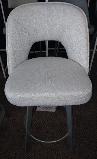Swivel Barstool - Cloth and Metal