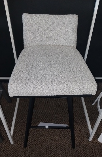 Amisco Swivel barstool - Grey on Black