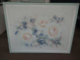 Original signed Artwork - Flowers by Tissance -52 x 41 in