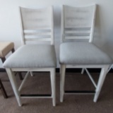 Antique white Wood Counter Stool