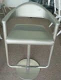 Metal adjustable barstool in Grey on grey