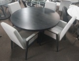 Canadel Modern Collection Solid Birch 54 in table and 4 Upholstered chairs