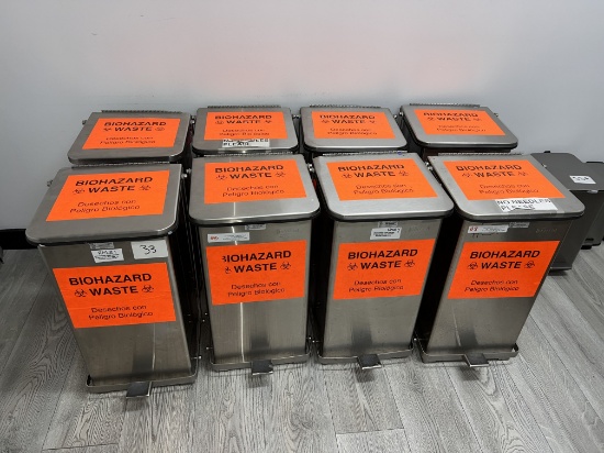 S/S Bio-Hazard Trash Cans with Foot Controller