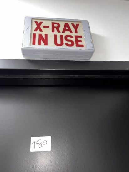 Sign in Protruding Box::"X-Ray In Use"