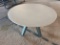 White Cocktail Table with Blue Legs, 24