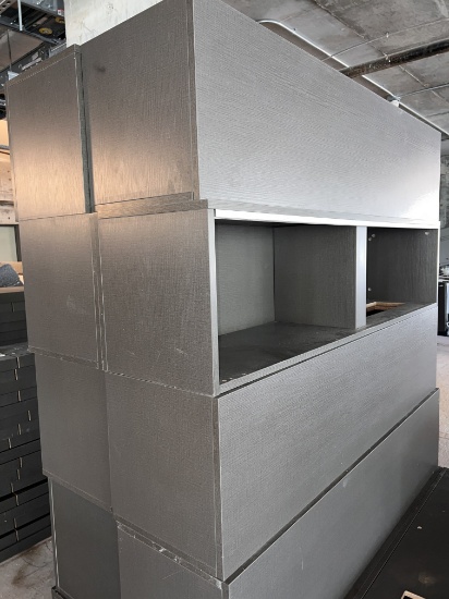 Grey TV Stands, Most Have Glass Sliding Doors, 64" X 15"
