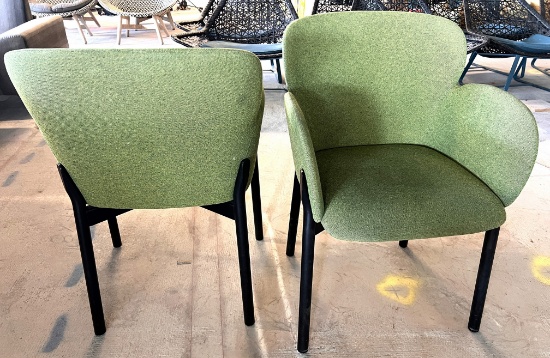 Kelly Green Dining Room Chairs with Arms