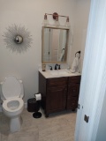 Complete Bathroom - Kohler tiolet, Glassdoors, Sink, Mirror and More