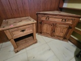 Corner Wood Cabinet and Nightstand