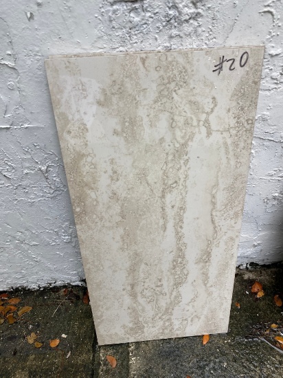 Porcelain Tile Travertino Beige Polished 12" x 24"