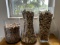 Assorted Wine Cork Collection in Glass Vases