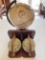 Vintage Globe Bookends & Desktop Globe Set