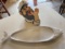 Vintage Ceramic Fish Dish & Captain Wine Holder