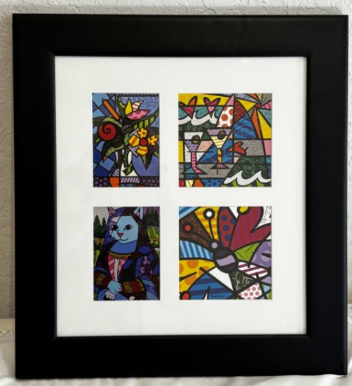 Romero Britto Framed Art Quartet