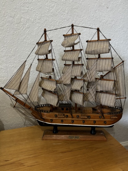 Handcrafted Wooden Mayflower Ship Model