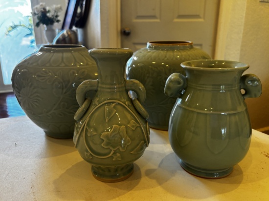 Celadon Green Vases