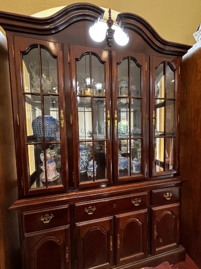Mahogany China Cabinet with Glass Display Doors