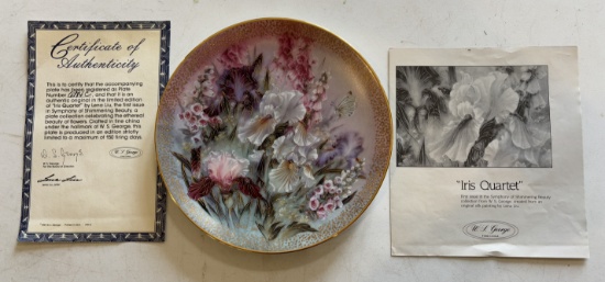 Limited Edition â€œIris Quartetâ€ Collectible Plate