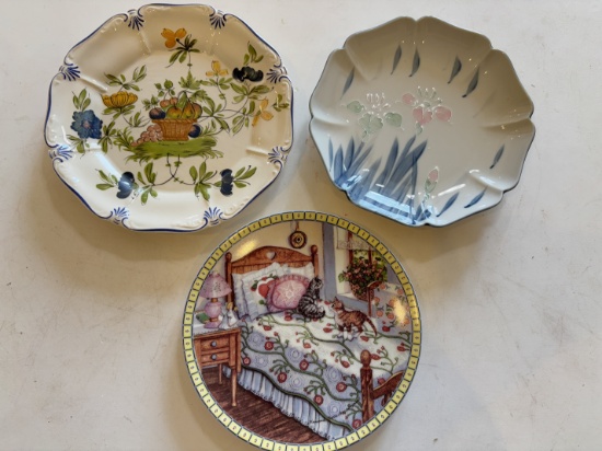 Decorative Themed Plate and Dish Trio