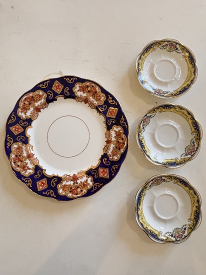 Royal Blue & Gold Bone China Plates