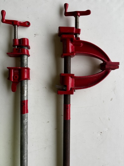 Heavy-Duty Red Pipe Clamps