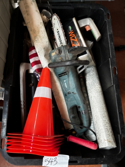 Chainsaw, Traffic Cones, & Various Power Tools